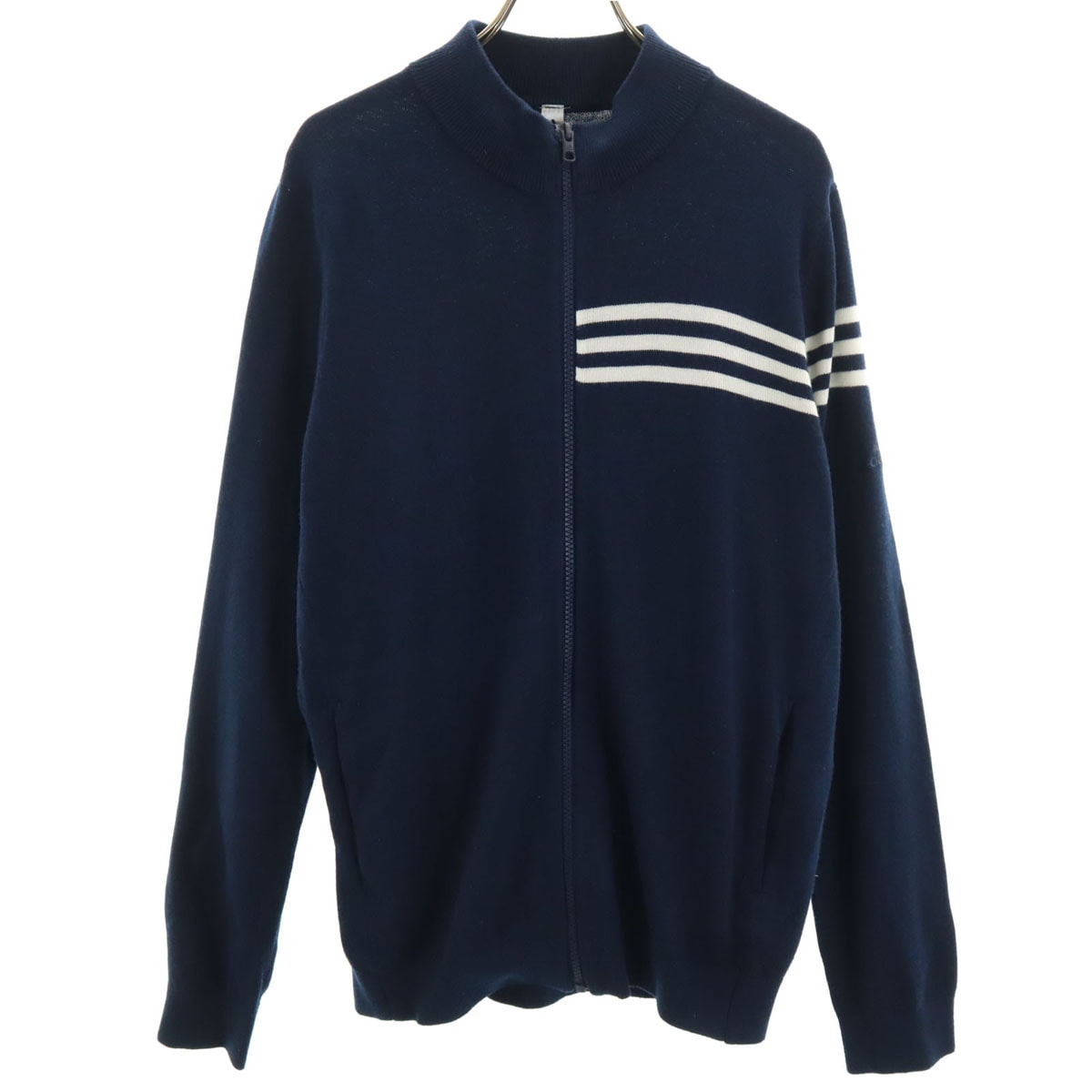 adidas アディダス ニットジャケット M ネイビー