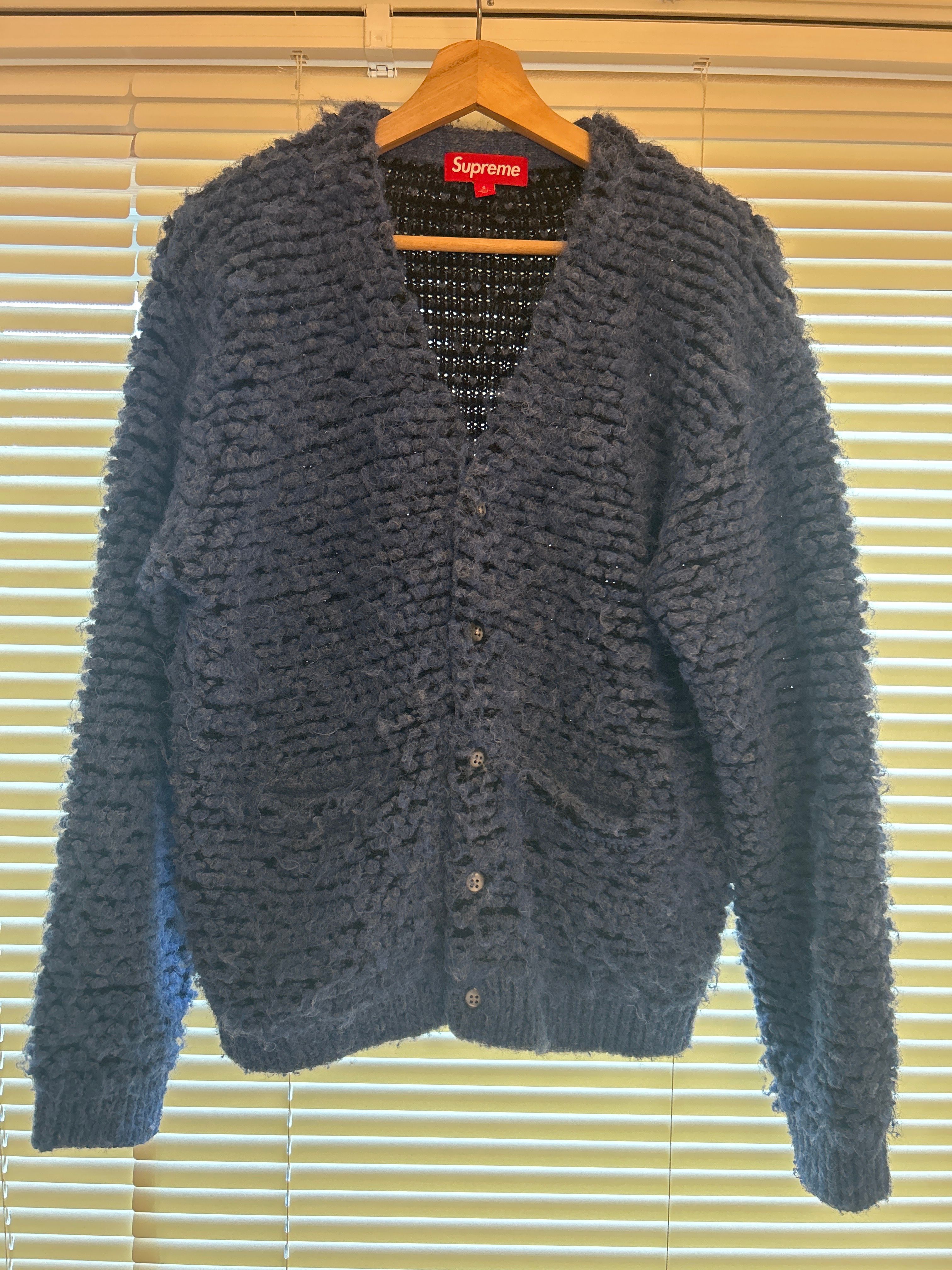 Supreme Textured Knotted Cardigan "Blue"
