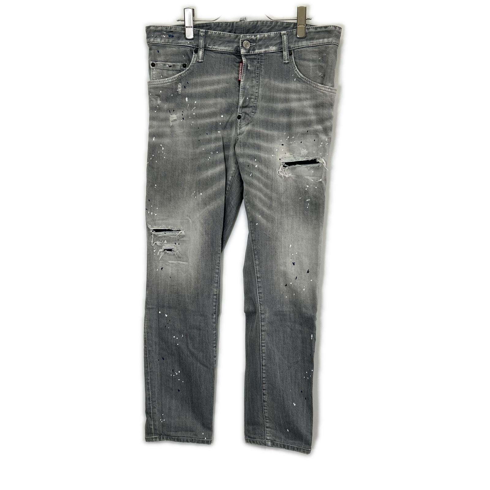 ディースクエアード S71LB1461 ブラック ダメージ加工 SKATER JEAN/スケータージーン デニムパンツ 52