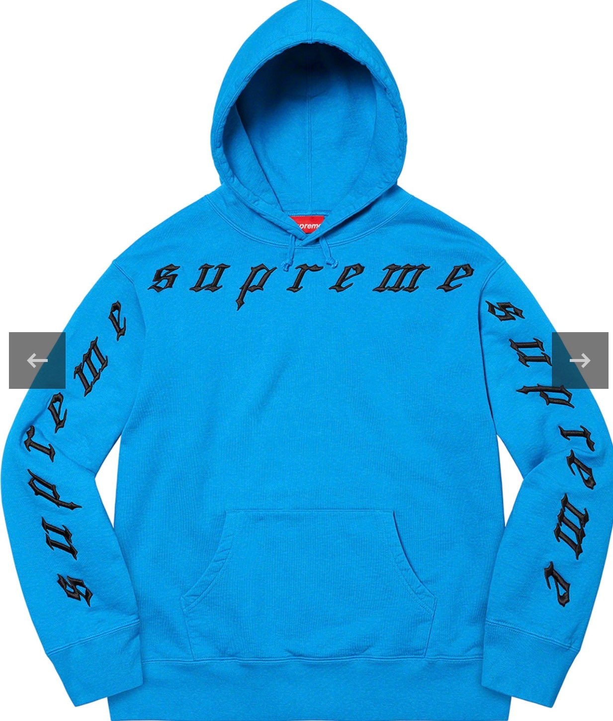 Supreme Raised Embroidery Hooded Sweatshirt "Bright Royal"