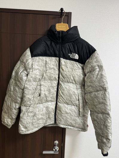 Supreme x The North Face Nuptse Jacket "White Paper Print"