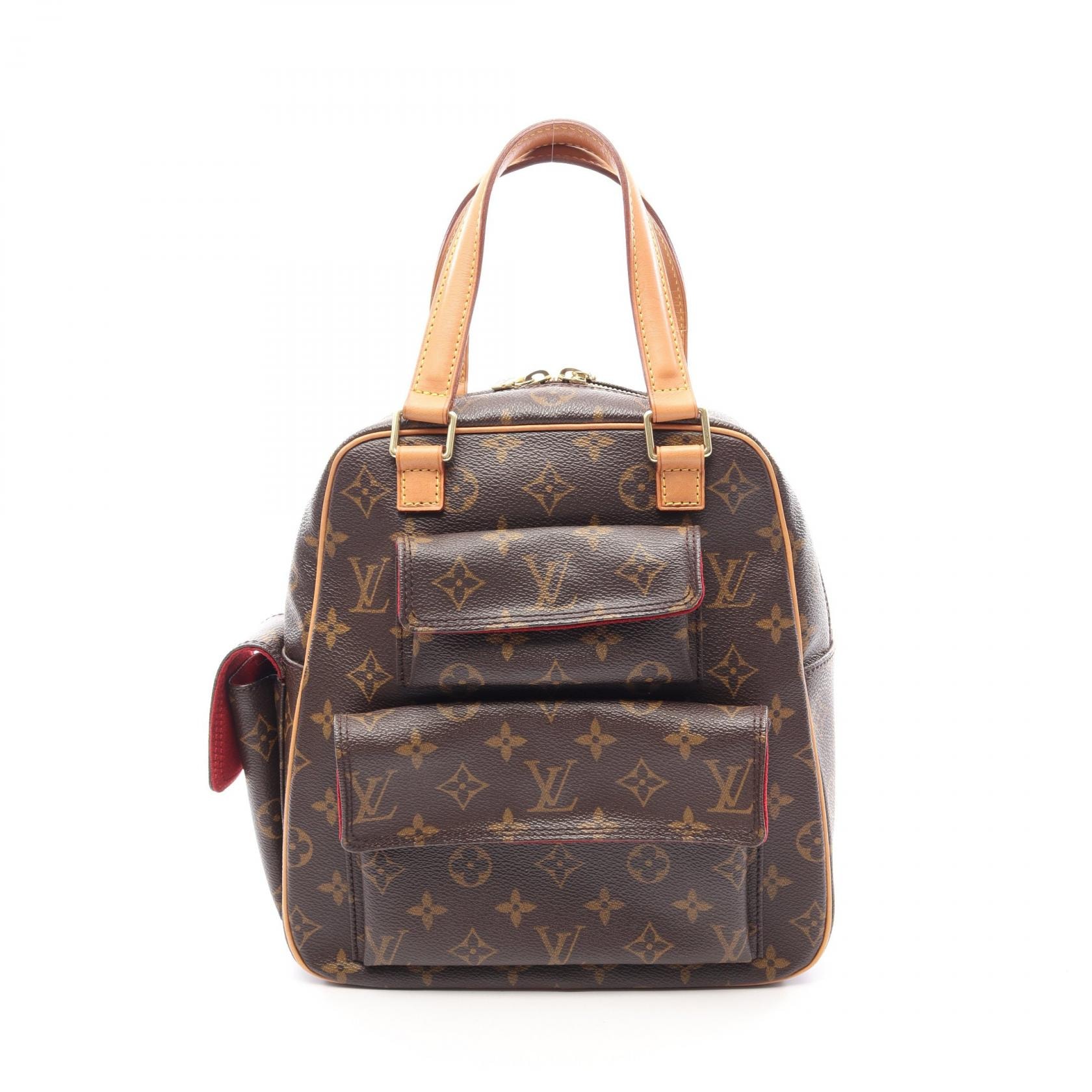 ルイ・ヴィトン LOUIS VUITTON エクサントリシテ モノグラム ハンドバッグ バッグ PVCコーティングキャンバス レザー モノグラム レディース ブラウン系 M51161 【中古】