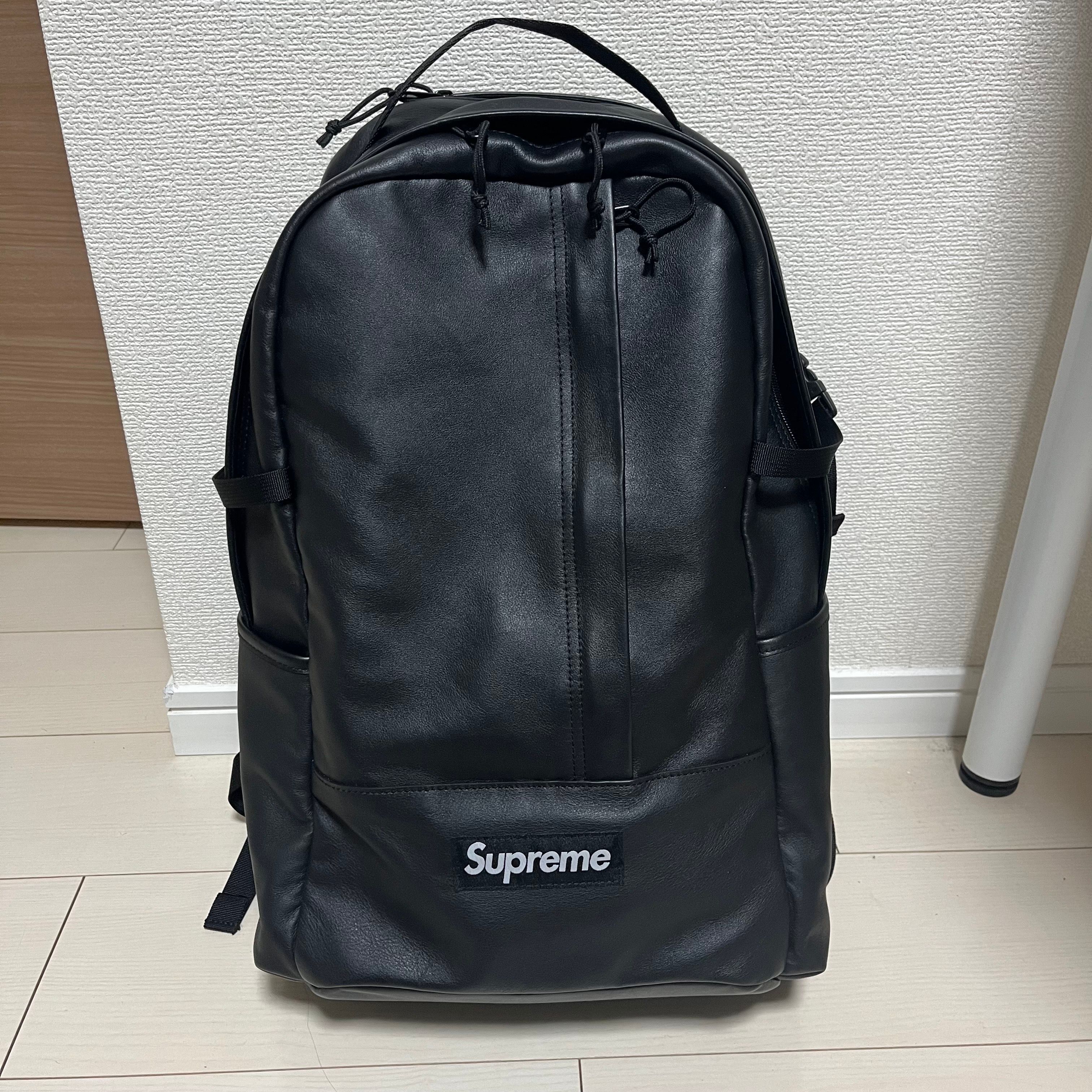 Supreme Leather Backpack "Black"
