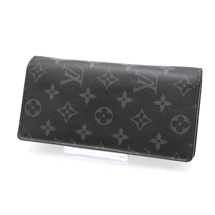 LOUIS VUITTON(ルイ・ヴィトン)ポルトフォイユ・ブラザ 長財布 二つ折り モノグラム・エクリプス ブラック メンズ M61697【中古】