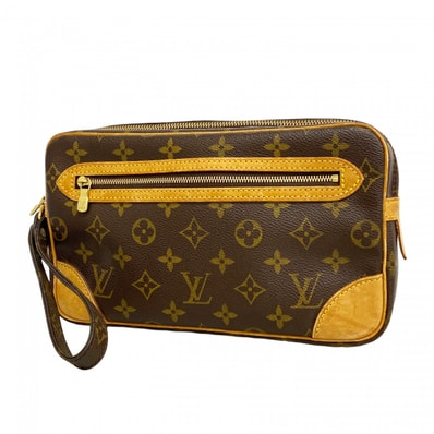 ★最終価格【6da0294】ルイヴィトン クラッチバッグ モノグラム マルリードラゴンヌGM M51825 ブラウン【中古】メンズ