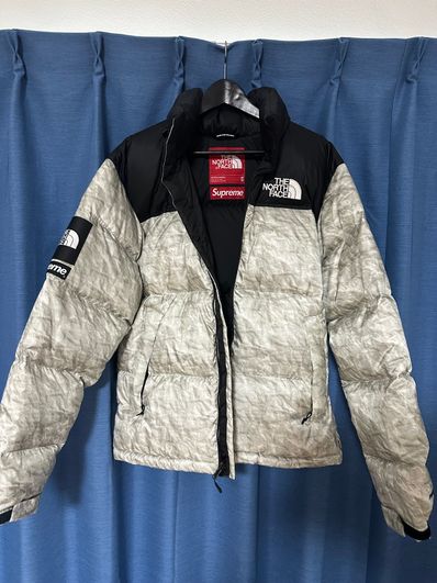 Supreme x The North Face Nuptse Jacket "White Paper Print"