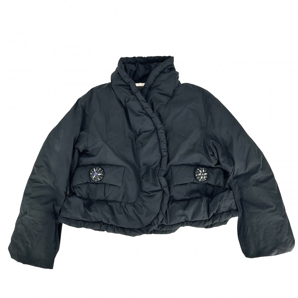 LOUIS VUITTON ルイヴィトン ダウンジャケット アウター アパレル 服 38 ブラック 黒 ブラック金具 ポリエステル    レディース 冬【中古品】