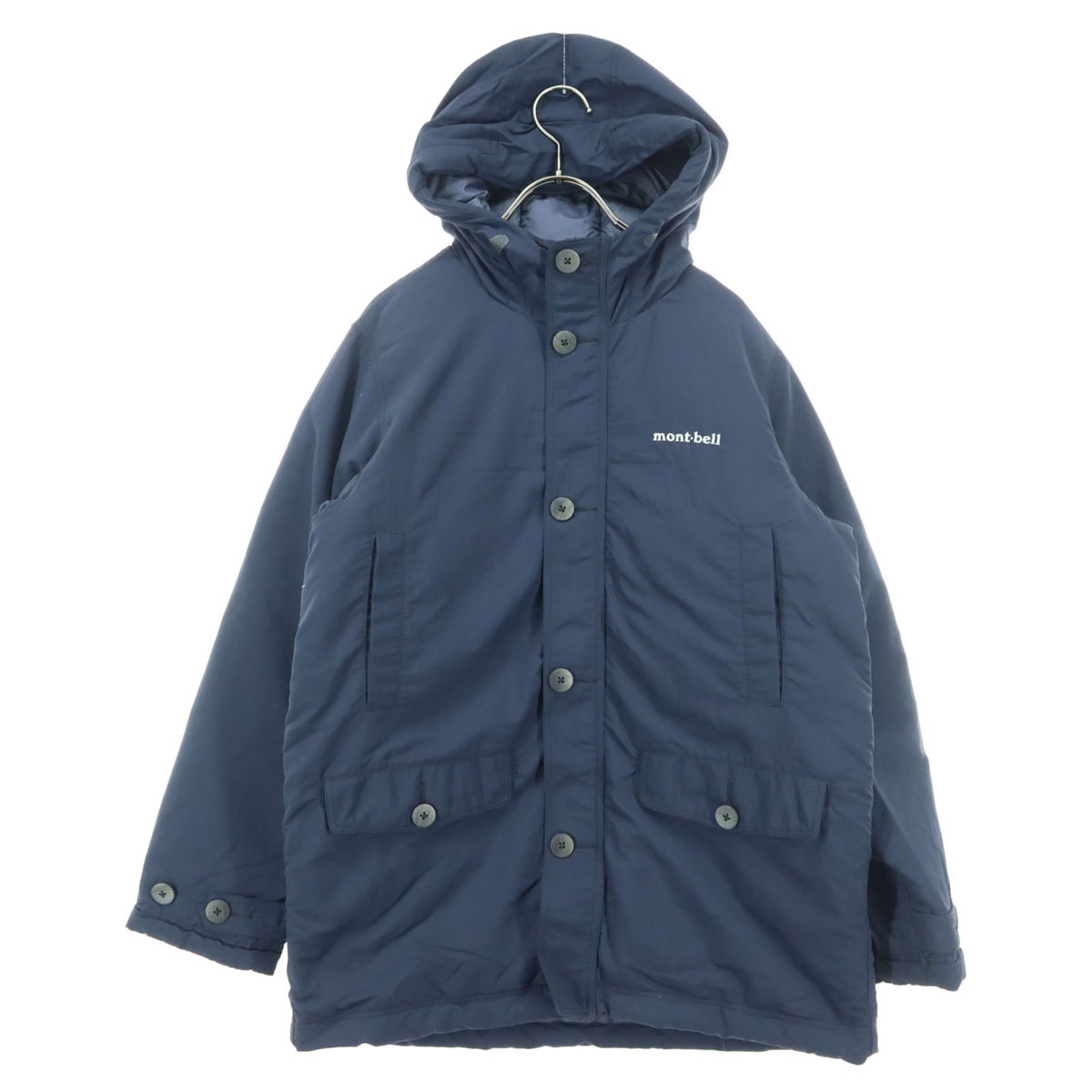 mont-bell モンベル フード付 ダウンジャケット 160 ネイビー