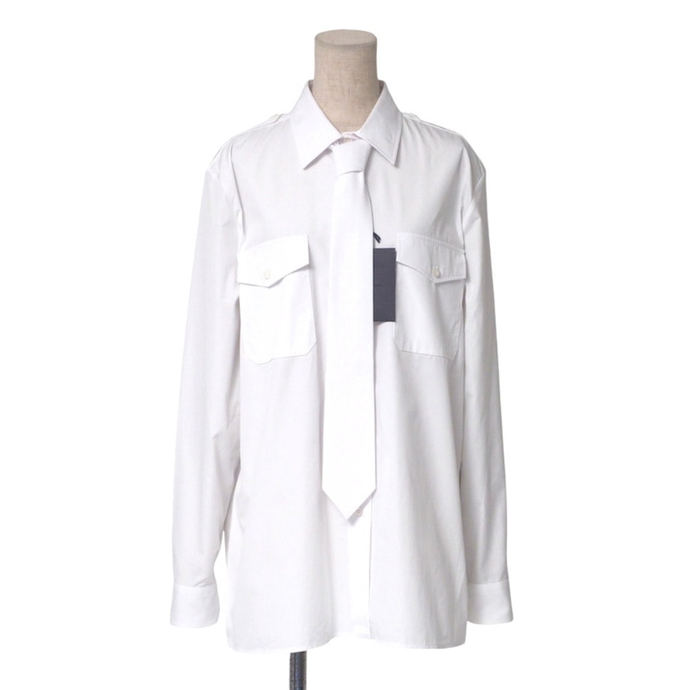 ■美品■2024SS■PRADA プラダ 長袖シャツ サイズ44 ブランド古着【中古】20250403/RA3969