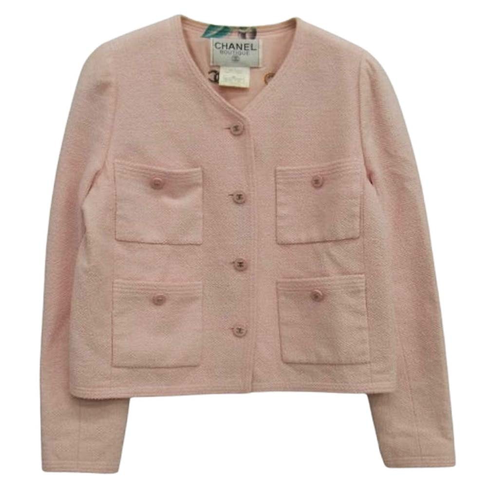 傷や汚れあり】CHANEL シャネル ジャケット ココマークボタン 裏地