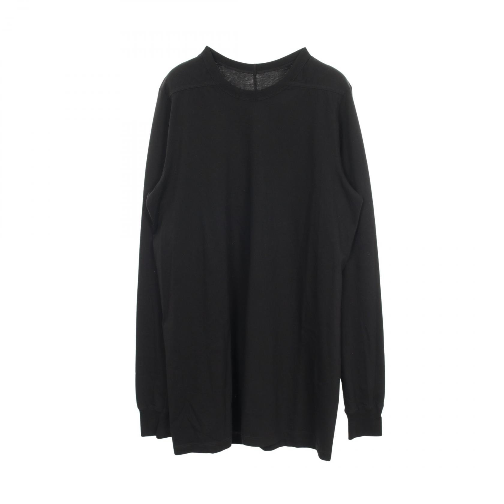 リックオウエンス Rick Owens クルーネック 長袖Tシャツ 衣料品 トップス コットン メンズ ブラック系 【中古】