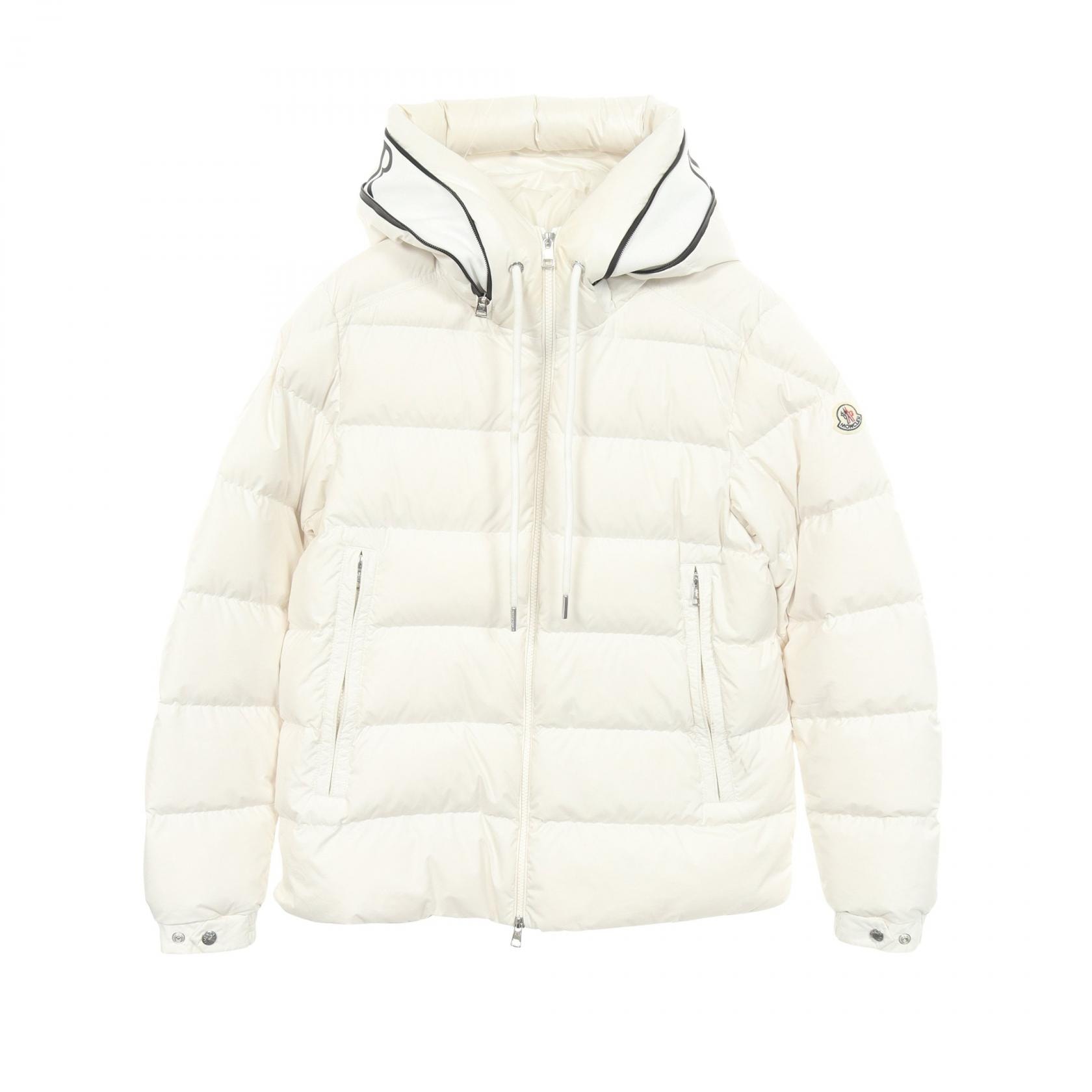 モンクレール MONCLER CARDERE フード付き ダウンジャケット 衣料品 アウター ポリエステル メンズ ホワイト系 1A00207 【中古】