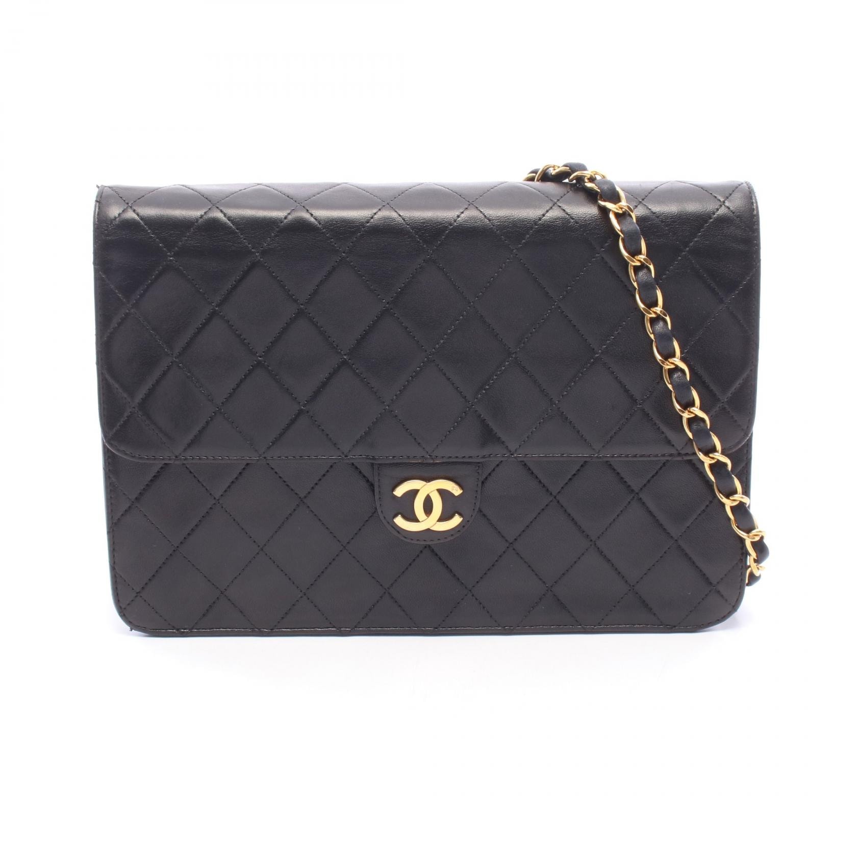 シャネル CHANEL マトラッセ ショルダーバッグ バッグ ラムスキン(羊革) レディース ブラック系 【中古】