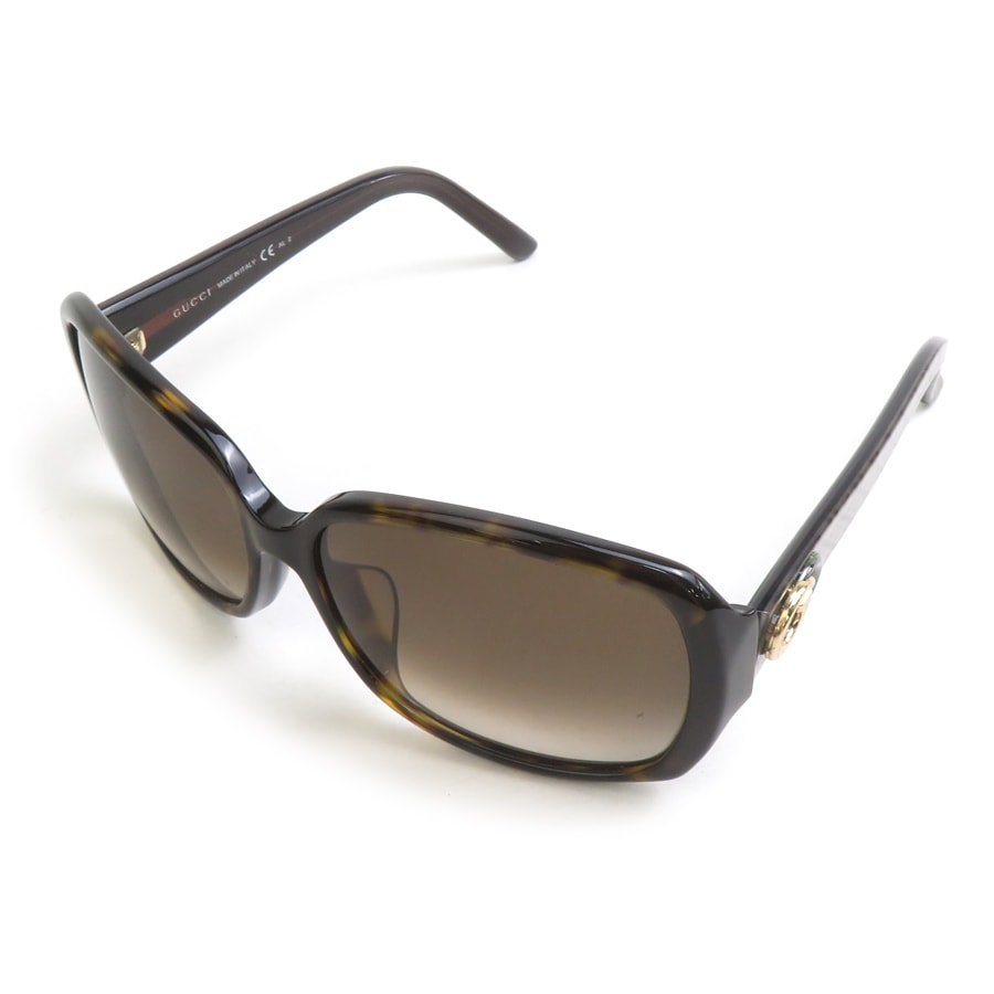 グッチ GUCCI サングラス プラスチック ブラウン レディース【中古】 e62340k