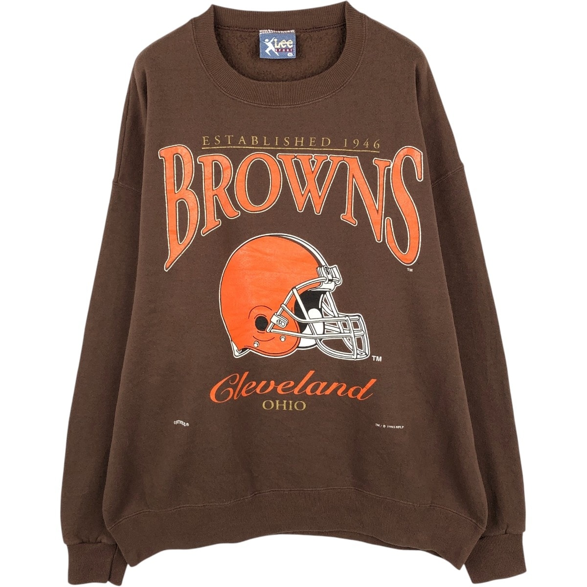 古着 90年代 リー Lee NFL CLEVELAND BROWNS クリーブランドブラウンズ スウェットシャツ トレーナー USA製 メンズXL相当 ヴィンテージ/eaa680614