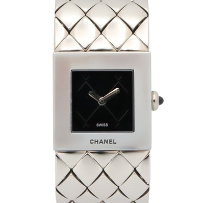 シャネル CHANEL マトラッセ 腕時計 時計 ステンレススチール レディース ブラック系 H0009 【中古】