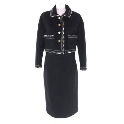 極美品 シャネル セットアップ ブラック レディース 40 20737