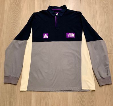 PALACE THE NORTH FACE PURPLE LABEL High Bulky Rugby Shirt "Navy"