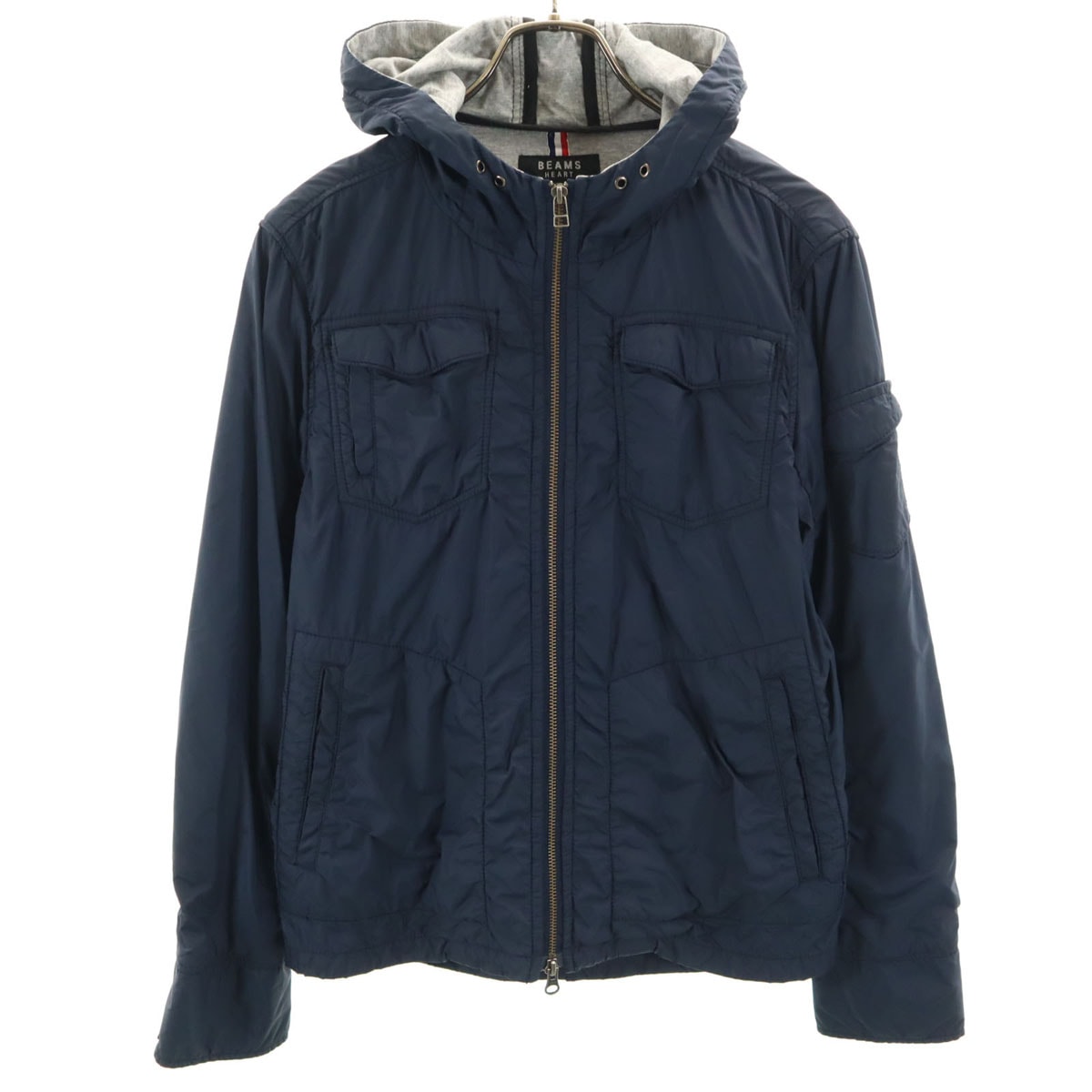BEAMS HEART ビームスハート フードジャケット L ネイビー