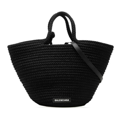 バレンシアガ イビザ ミディアム ハンドバッグ ショルダーバッグ 2WAY 695611 ブラック ナイロン レディース BALENCIAGA 【中古】