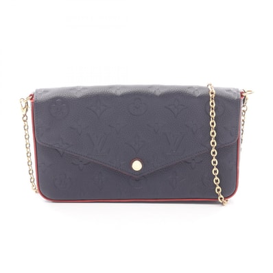 ルイ・ヴィトン LOUIS VUITTON ポシェット フェリシー ショルダーバッグ バッグ レザー モノグラム・アンプラント マリーヌルージュ レディース ネイビー系 / レッド系 M64099 【中古】