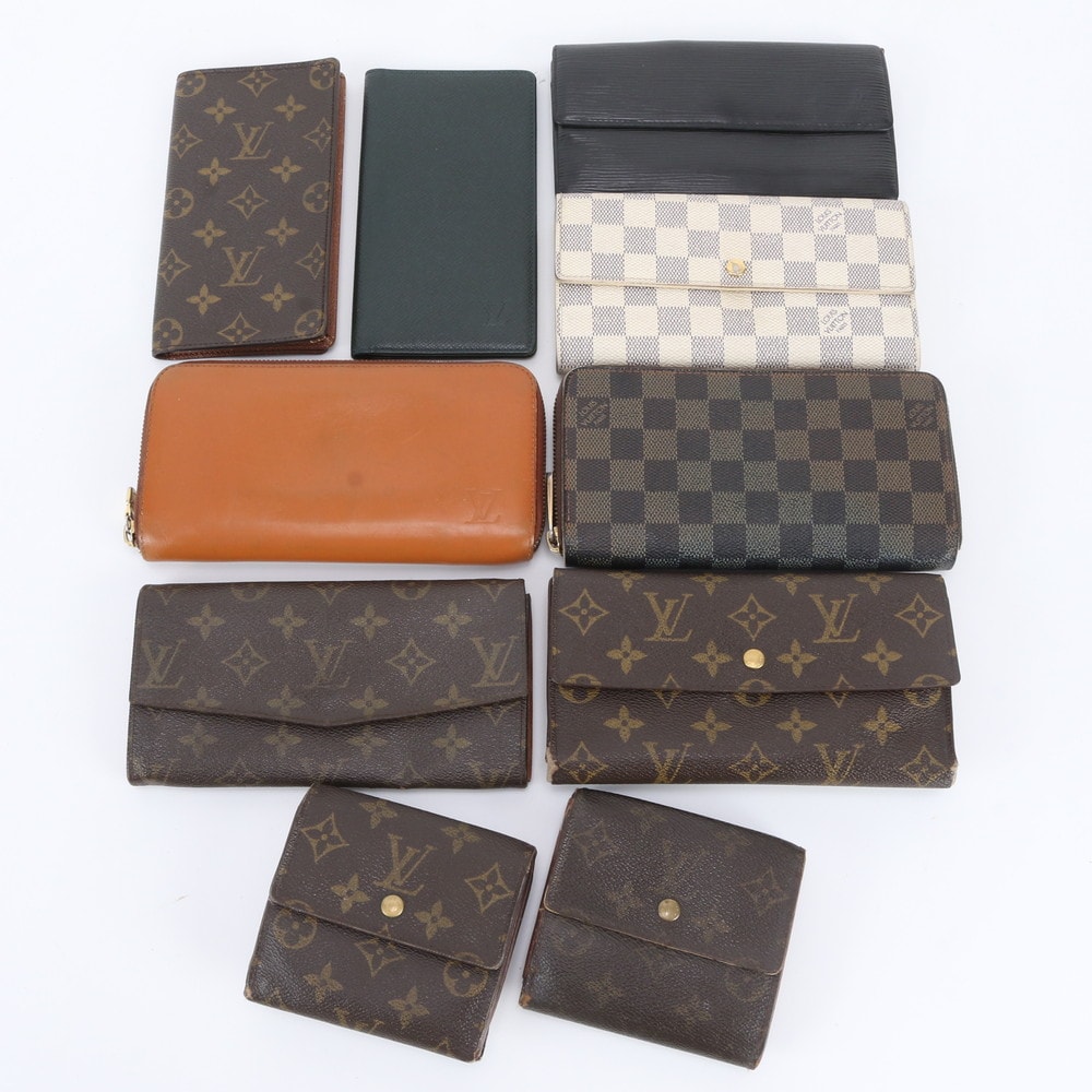 ルイヴィトン モノグラム長財布 レザー×コーティングキャンバス