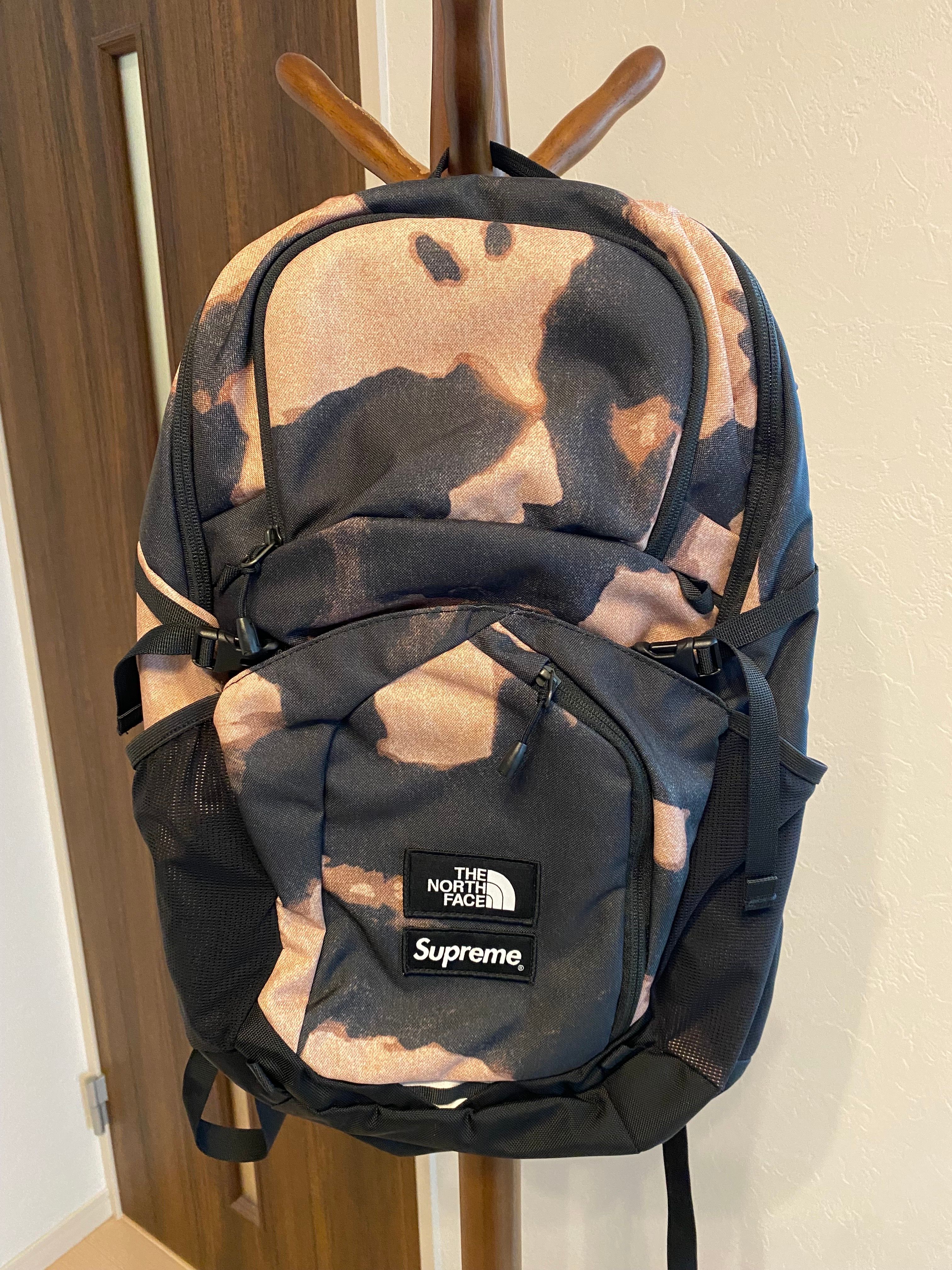 Supreme x The North Face Bleached Denim Print Pocono Backpack "Black"