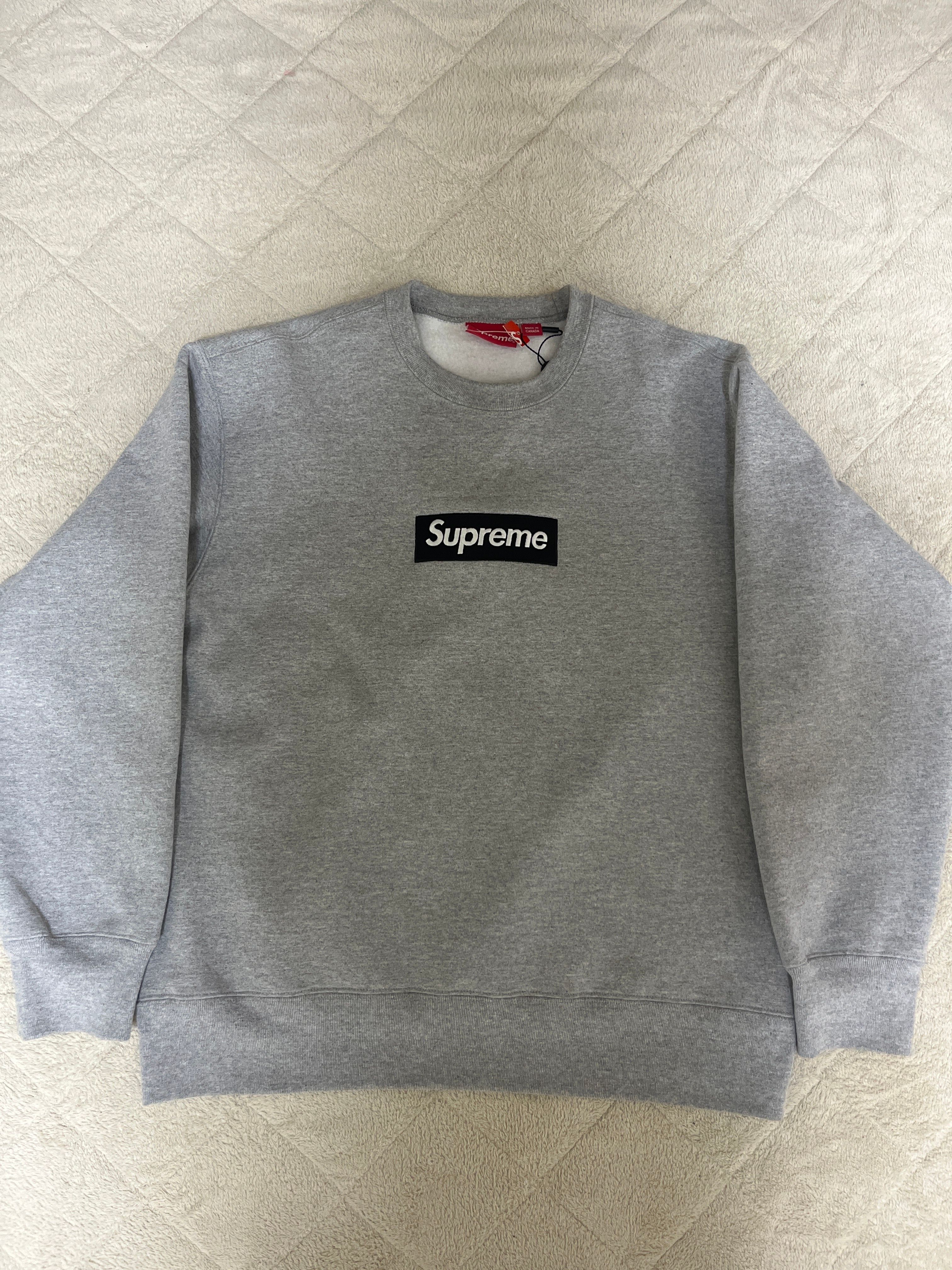 Supreme Box Logo Crewneck "Heather Grey" (22FW)