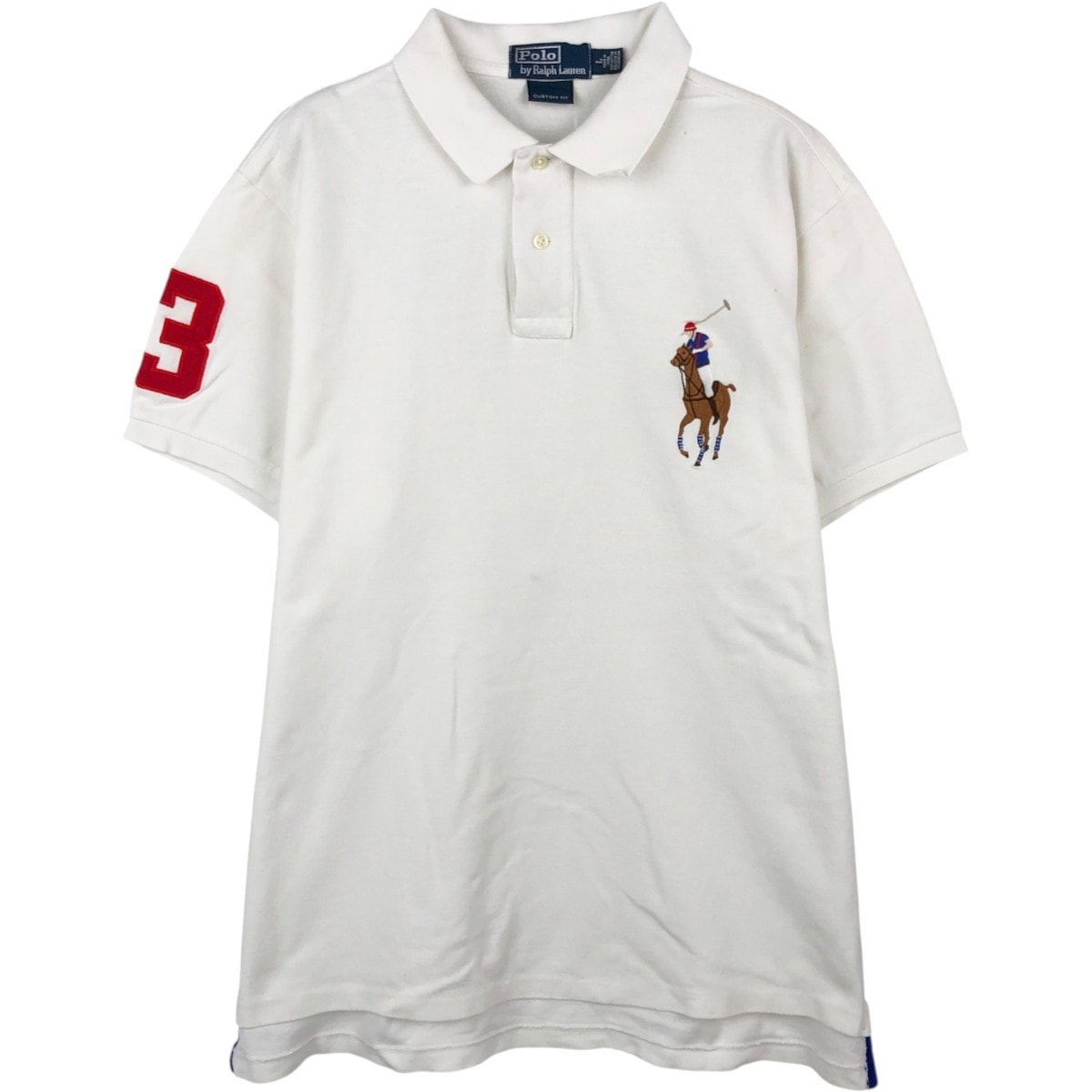 古着 ラルフローレン Ralph Lauren POLO by Ralph Lauren CUSTOM FIT ビッグポニー 半袖 ポロシャツ メンズL相当/eaa657073