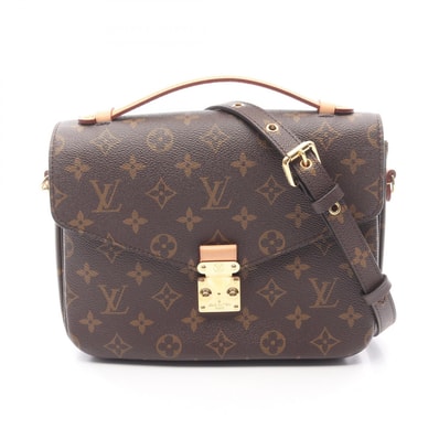 ルイ・ヴィトン LOUIS VUITTON ポシェット メティス MM ハンドバッグ バッグ PVCコーティングキャンバス レザー モノグラム レディース ブラウン系 M44875 【中古】