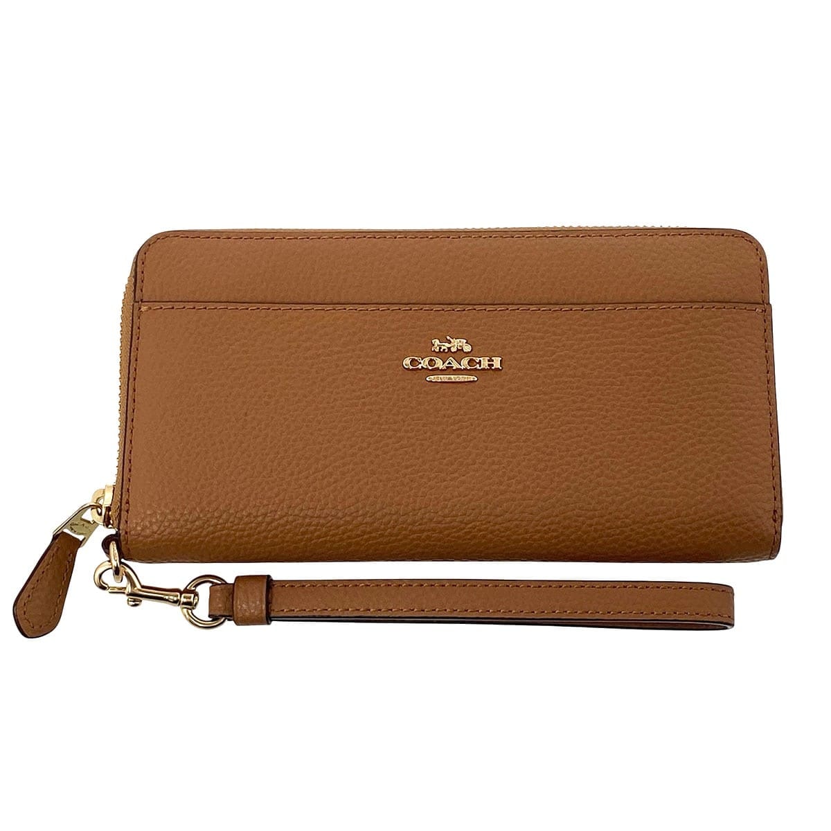 COACH コーチ ラウンドファスナー長財布 長財布 F76517 レザー ブラウン レディース【中古】