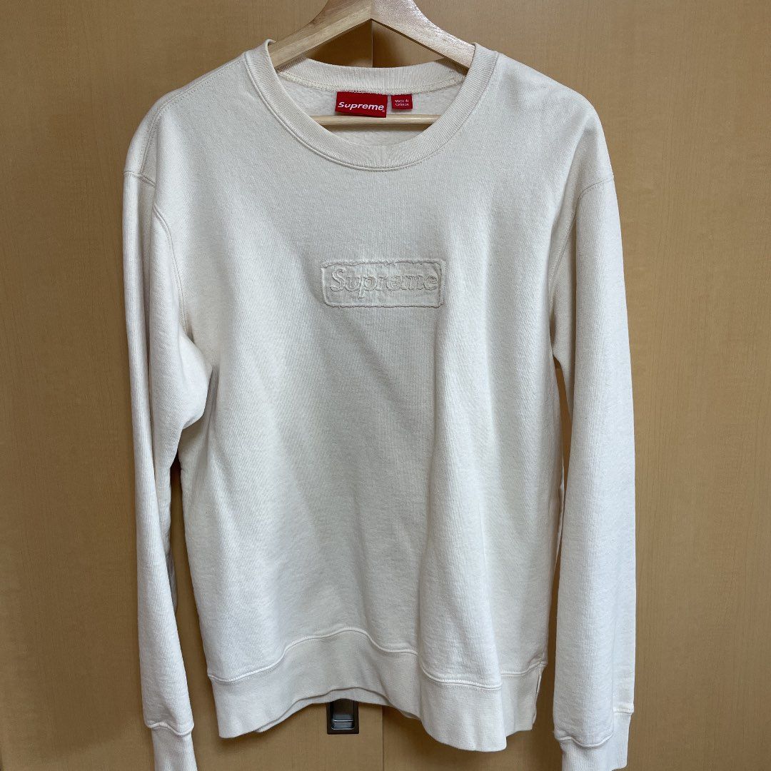 Supreme Cutout Logo Crewneck "Natural"