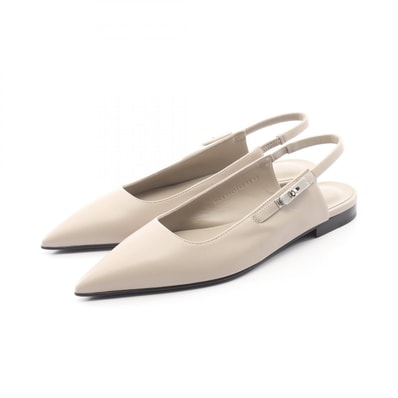 エルメス HERMES リングバック ラブリー パンプス 靴 レザー レディース ベージュ系 【中古】