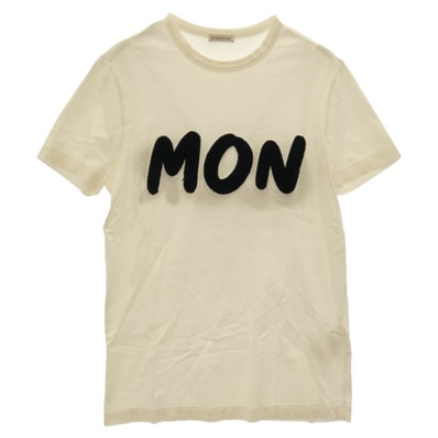 MONCLER モンクレール Tシャツ 20SS F10918C72810 8390T MAGLIA T-SHIRT ロゴ ワッペン 半袖 Tシャツ TEE ホワイト系 S【中古】