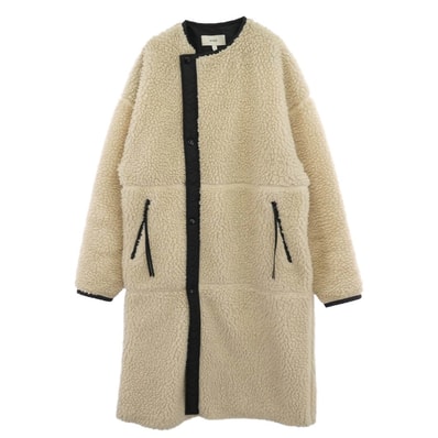 HYKE ハイク コート 192-17175 FAUX SHEARLING COAT ボア フリース ロング コート ホワイト系 1【中古】