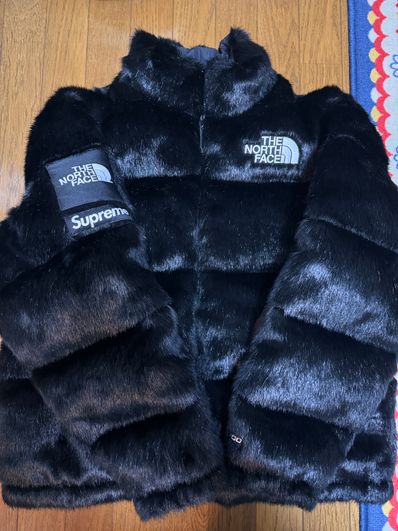 Supreme x The North Face Faux Fur Nuptse Jacket "Black"