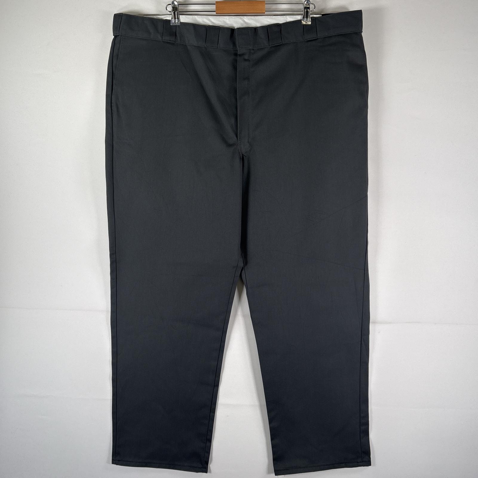 古着 美品 ディッキーズ Dickies ワークパンツ デッドストック タグ付き ワンポイントロゴ 大きいサイズ w48 L37 ダークグレー メンズ