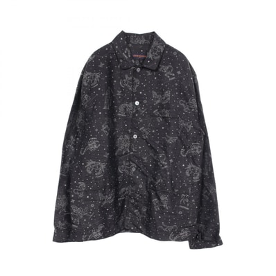 ルイ・ヴィトン LOUIS VUITTON ホロスコーププリント 長袖 パジャマ 衣料品 トップス コットン メンズ ブラック系 / ホワイト系 RM191F IUT HGS5EW 【中古】