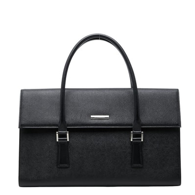 バーバリー ノバチェック ハンドバッグ ブラック レザー レディース BURBERRY 【中古】
