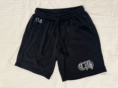 Chrome Hearts Mesh Varsity Shorts CH Print Half Pants "Black"