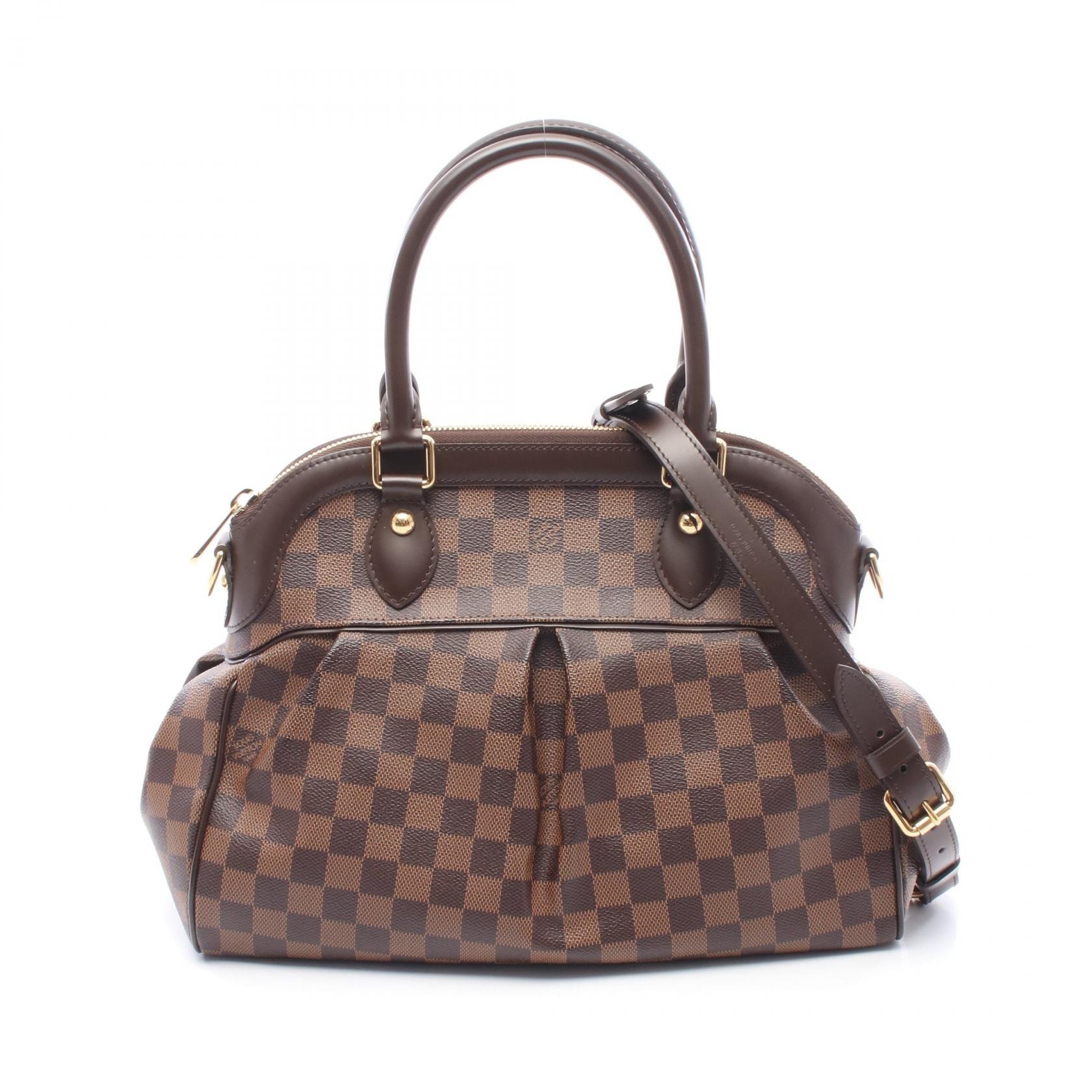 ルイ・ヴィトン LOUIS VUITTON トレヴィPM ダミエエベヌ 2WAY ハンドバッグ バッグ PVCコーティングキャンバス レザー レディース ブラウン系 N51997 【中古】