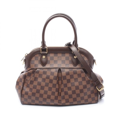 ルイ・ヴィトン LOUIS VUITTON トレヴィPM ダミエエベヌ 2WAY ハンドバッグ バッグ PVCコーティングキャンバス レザー レディース ブラウン系 N51997 【中古】