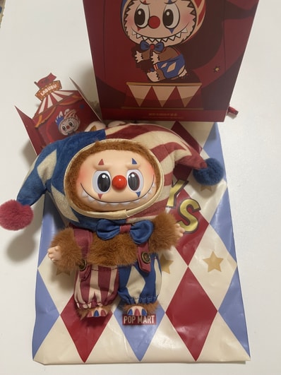 POP MART WHY SO SERIOUS Series-Vinyl Plush Pendant Juggling Clown (LABUBU)