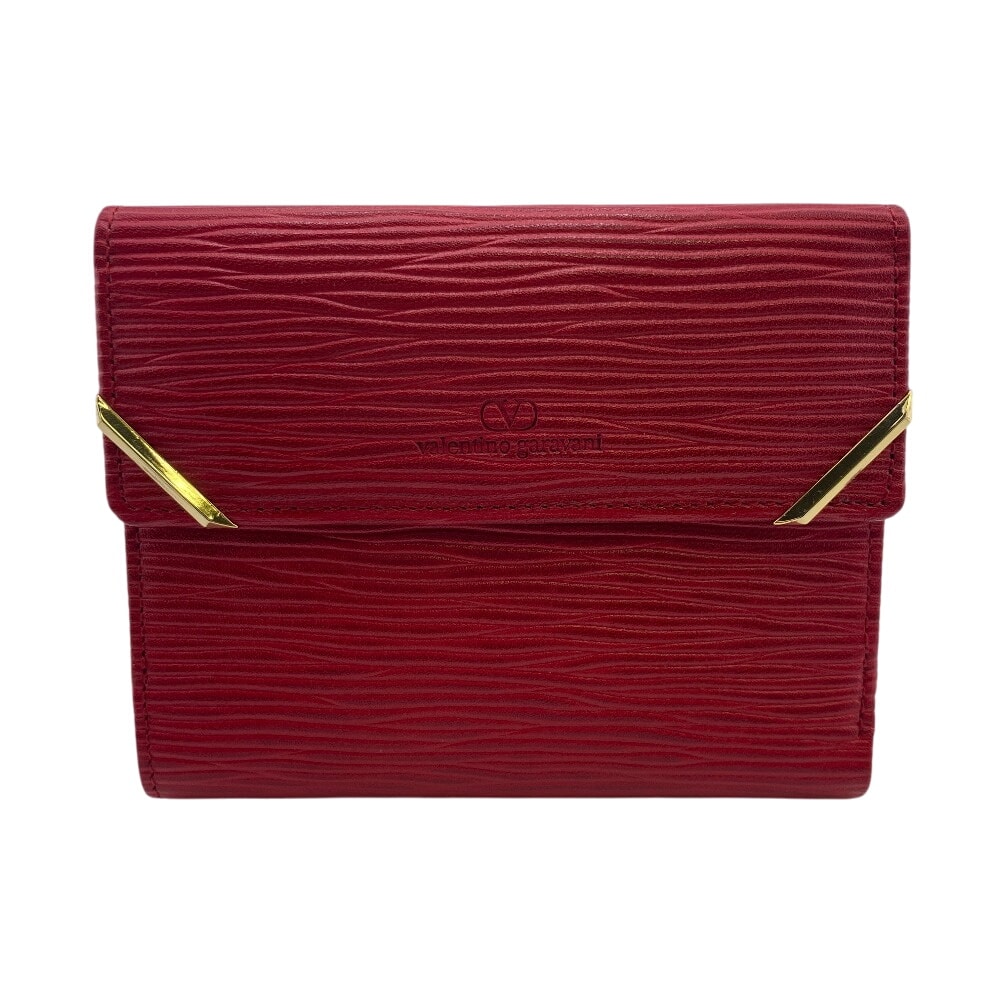 ヴァレンティノ VALENTINO 二つ折り財布 ガラヴァーニ Wホック レッド