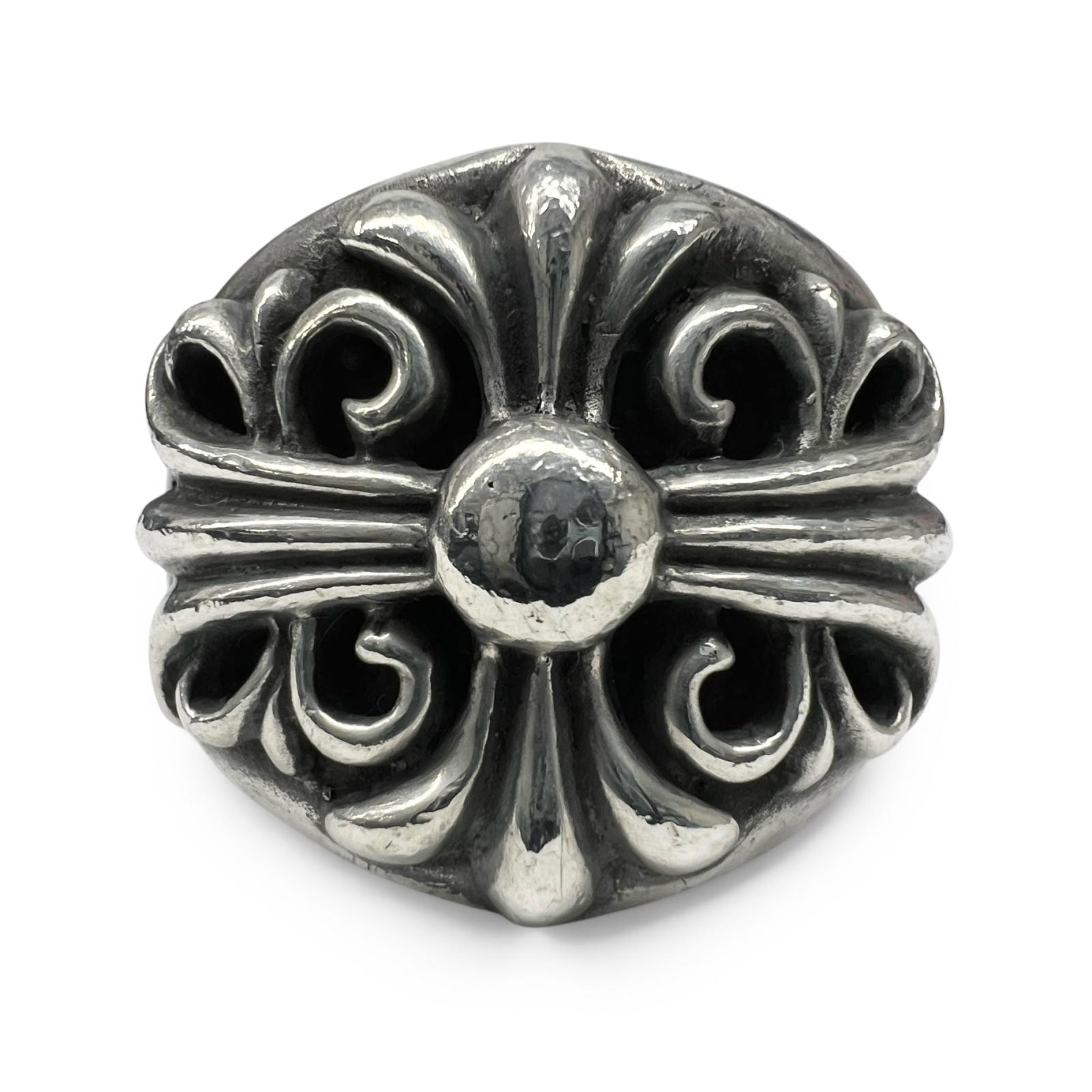 CHROME HEARTS 美品 クロムハーツ KEEPER キーパー リング 指輪 22号 ロゴ ジュエリー アクセサリー クロム クロス ABランク 中古 鑑定済 クロムリング