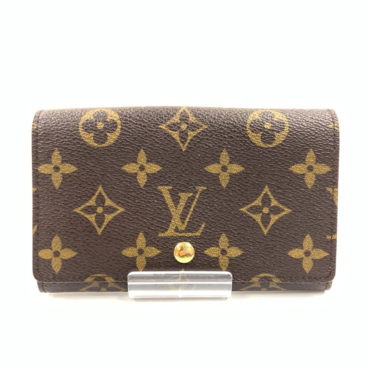 〇〇LOUIS VUITTON ルイヴィトン モノグラム ポルト モネ ビエ トレゾール 二つ折り財布 M61730 ブラウン