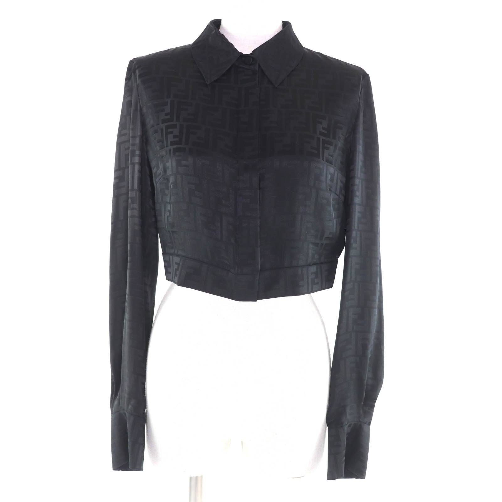 極美品 フェンディ 長袖シャツ ブラック レディース 38 FS7994
