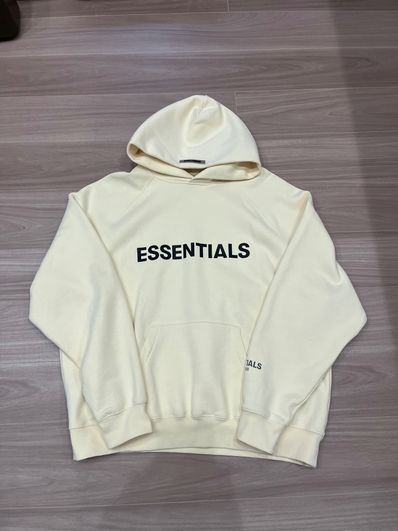 FEAR OF GOD ESSENTIALS 3D Silicon Applique Pullover Hoodie "Butter Cream"