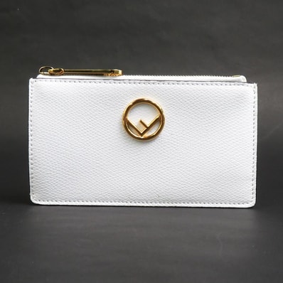 フェンディ FENDI コインケース レザー ホワイト ユニセックス 8M0348 A18B【中古】 56016g