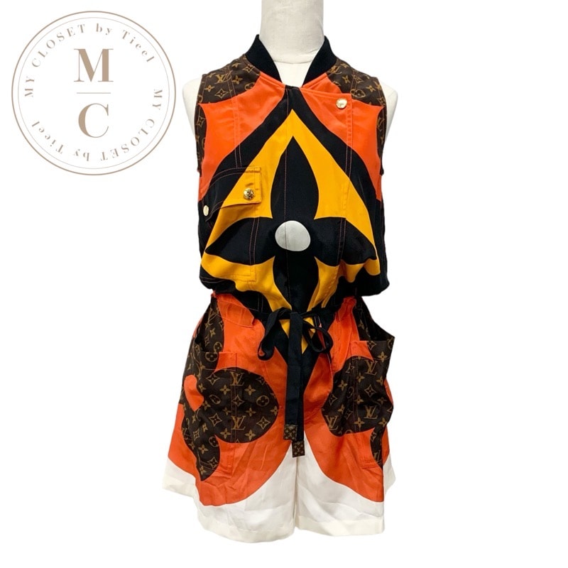 ルイヴィトン LOUIS VUITTON モノグラム シルク マルチカラー オールインワン